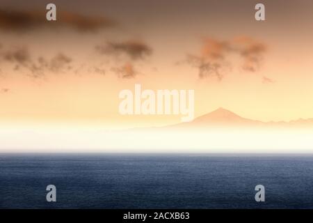 Il Pico del Teide Tenerife, atmosfera serale Foto Stock