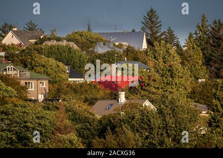 Neigborhoods residenziale, Reykjavik, Islanda Foto Stock