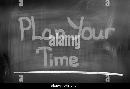 Pianificate il vostro concetto di tempo Foto Stock