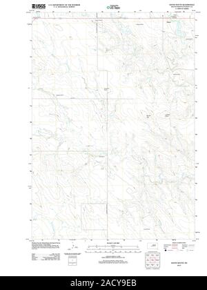 USGS TOPO Map South Dakota SD Sud Hayes 20120622 TM il restauro Foto Stock