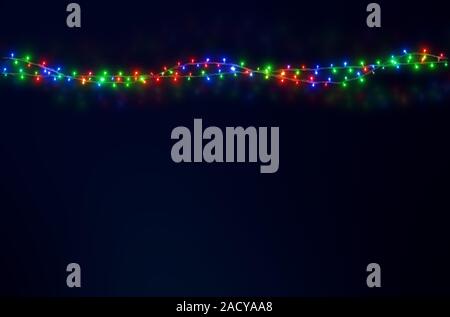 Le luci di natale decorazione LED sfondo per le vostre vacanze di Natale e Anno Nuovo e celebrazione tema concept design. Foto Stock