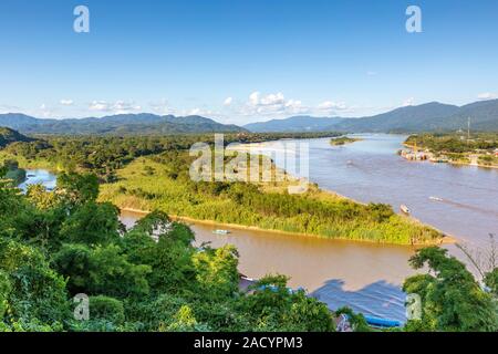 Triangolo d oro al fiume Mekong, provincia di Chiang Rai, Thailandia Foto Stock