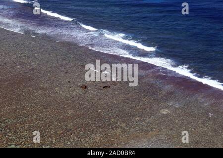 Maurizio, Baie du Cap, resti di un naufragio sulla spiaggia, Oceano Indiano Foto Stock