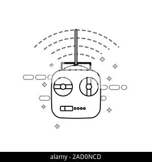 Telecomando Semplice icona sullo sfondo bianco. Illustrazione Vettoriale. Foto Stock