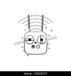 Telecomando Semplice icona sullo sfondo bianco. Illustrazione Vettoriale. Foto Stock