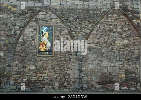 Edimburgo, Holyrood Palace, Wand, Wappen Foto Stock