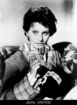 Sophia Loren, Ritratto di pubblicità per il British Film, 'La chiave", Columbia Pictures, 1958 Foto Stock