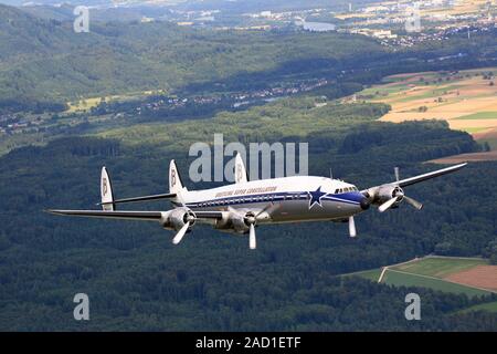 Lockheed Super Constellation HB-RSC in Alto Reno Foto Stock