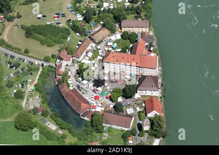 Palazzo e parco del castello Beuggen al Hochrhein durante la fiera giardino DiGA 2016 Foto Stock
