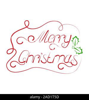 Carino il Natale scritte a mano la calligrafia Foto Stock