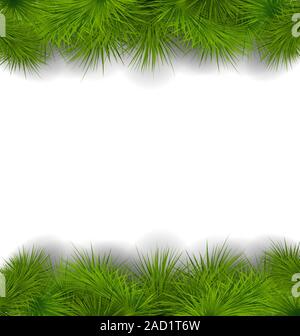 Telaio di Natale realizzati in realistico di ramoscelli di abete Foto Stock