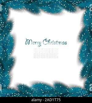 Bordo di Natale realizzata in lussureggianti rami d abete Foto Stock