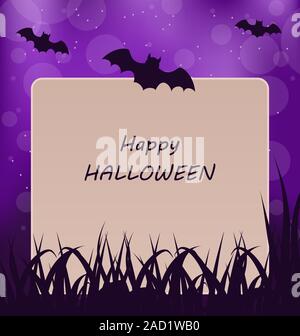 Halloween biglietto di auguri, sfondo scuro Foto Stock