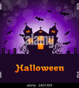 Halloween biglietto di auguri Foto Stock