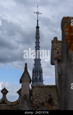 Una delle guglie della cattedrale di Notre Dame d'Amien, Piccardia, Francia. Foto Stock