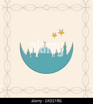 Scheda islamica per il Ramadan Kareem Foto Stock