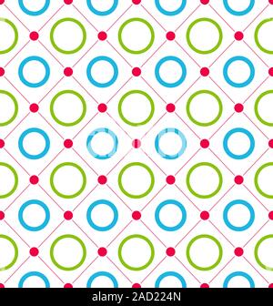 Seamless Texture geometrica, Kid sfondo di contrasto Foto Stock