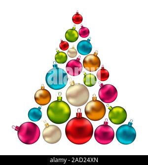 Natale struttura astratta realizzata in sfere colorate Foto Stock