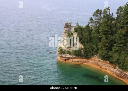 Il castello di minatori, Pictured Rocks National Lakeshore, Michigan Foto Stock