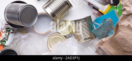 Foto di vari rifiuti riciclare Foto Stock