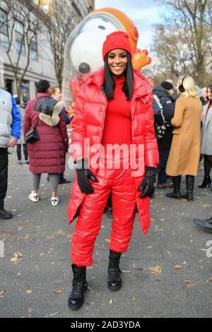 Ciara assiste il 93annuale di Macy's Thanksgiving Day Parade, New York, Stati Uniti d'America - 28 Nov 2019 Foto Stock