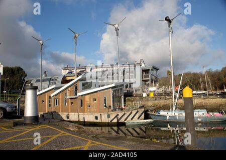 Giubileo Wharf, un premiato zero emissioni di carbonio uso misto di sviluppo su un indistrial brownfield site, comprendente un vivaio, bar/cafe, uffici, live-un-boa Foto Stock