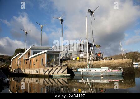 Giubileo Wharf, un premiato zero emissioni di carbonio uso misto di sviluppo su un indistrial brownfield site, comprendente un vivaio, bar/cafe, uffici, live-un-boa Foto Stock