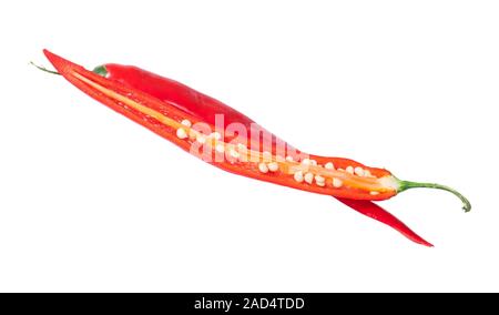 Due metà di intersezione di peperoncino rosso Foto Stock