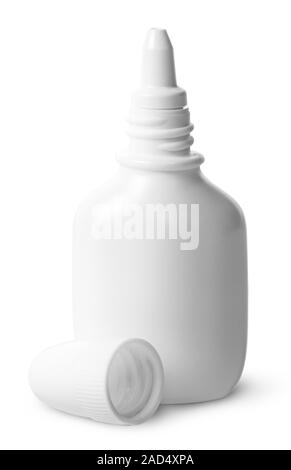 Bianco spray nasale cap accanto Foto Stock