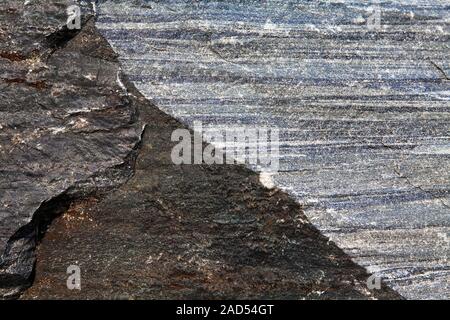 La superficie della pietra lamellare di magnetite, Chungju-si,Chungbuk,Corea Foto Stock