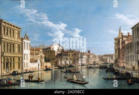 Il canaletto pittura. "Il Canal Grande a Venezia dal Palazzo Flangini a Campo San Marcuola" da Canaletto (Giovanni Antonio Canal - 1697-1768), olio su tela, c.1740 Foto Stock