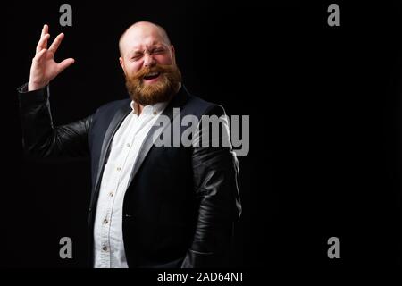 Uomo artistico con barba di zenzero Foto Stock