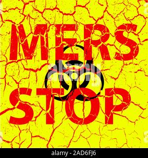 Incrinature di sfondo Stop meri Corona virus segno. Illustrazione Vettoriale. Illustrazione Vettoriale