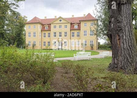 Castello Mirow sull'isola del castello Mirow, Meclemburgo-Pomerania Occidentale Foto Stock