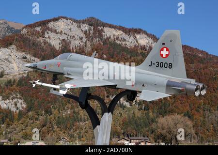 Northrop F-5 Tiger jet jet a Meiringen aerodromo militare Foto Stock