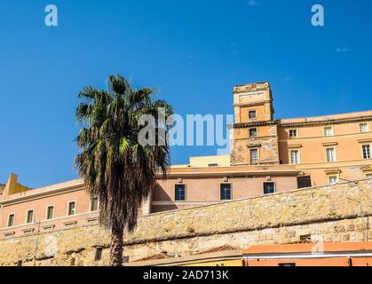 Casteddu (significato quartiere del Castello di Cagliari (HDR) Foto Stock