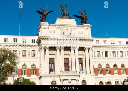 Ministero dell'agricoltura edificio (Palacio de Fomento) a Madrid, Spagna Foto Stock