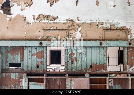 Interno di abbandonato Ufficio Postale di Gary Foto Stock