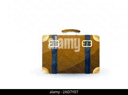 Valigia ad acquerello Foto Stock