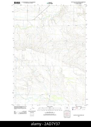 USGS TOPO Map South Dakota SD a sud di volontario 20120702 TM il restauro Foto Stock