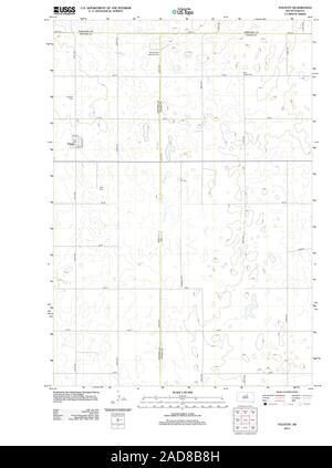 USGS TOPO Map South Dakota SD 20120613 Tolstoj TM il restauro Foto Stock