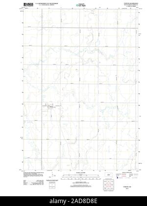 USGS TOPO Map South Dakota SD Turton 20120615 TM il restauro Foto Stock