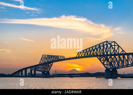 Diamond Fuji Tokyo Gate Bridge Foto Stock