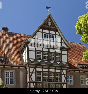 Il vecchio tribunale locale e carcere, ora carcere hotel, Petershagen, Noert Westfalia, Germania Europa Foto Stock