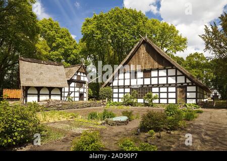 Musei Hof, gli agricoltori Homestead, museo all'aria aperta, Rhaden, Renania settentrionale-Vestfalia, Germania, Europa Foto Stock