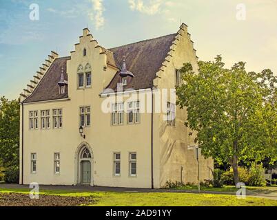 Edificio accanto alla Cattedrale Santa Maria e Markus, isola di Reichenau, il lago di Costanza Foto Stock