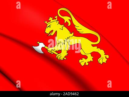 3D Royal Standard della Norvegia. 3D'illustrazione. Foto Stock