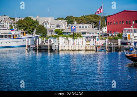 Un lay-dalla stazione delle barche a vela in Cape Cod, Massachusetts Foto Stock