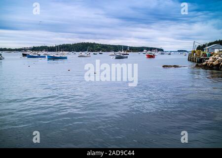 Una bellissima proprietà privata in barca a vela nel Parco Nazionale di Acadia, Maine Foto Stock