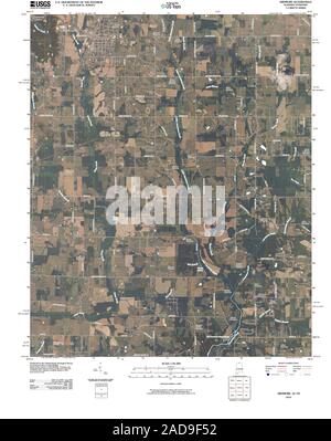 USGS TOPO Map Tennessee AL Ardmore 20100426 TM il restauro Foto Stock